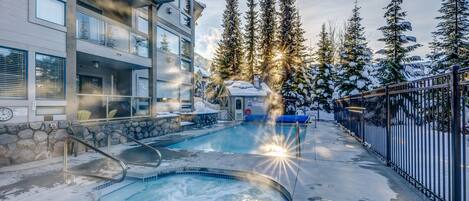 A heated pool