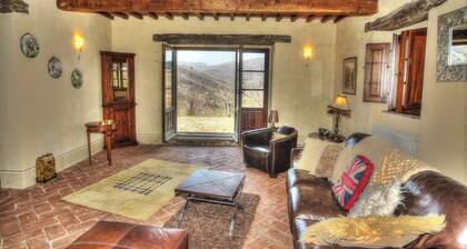 Beautifully converted farmhouse alone on a tuscan hillside with stunning views
