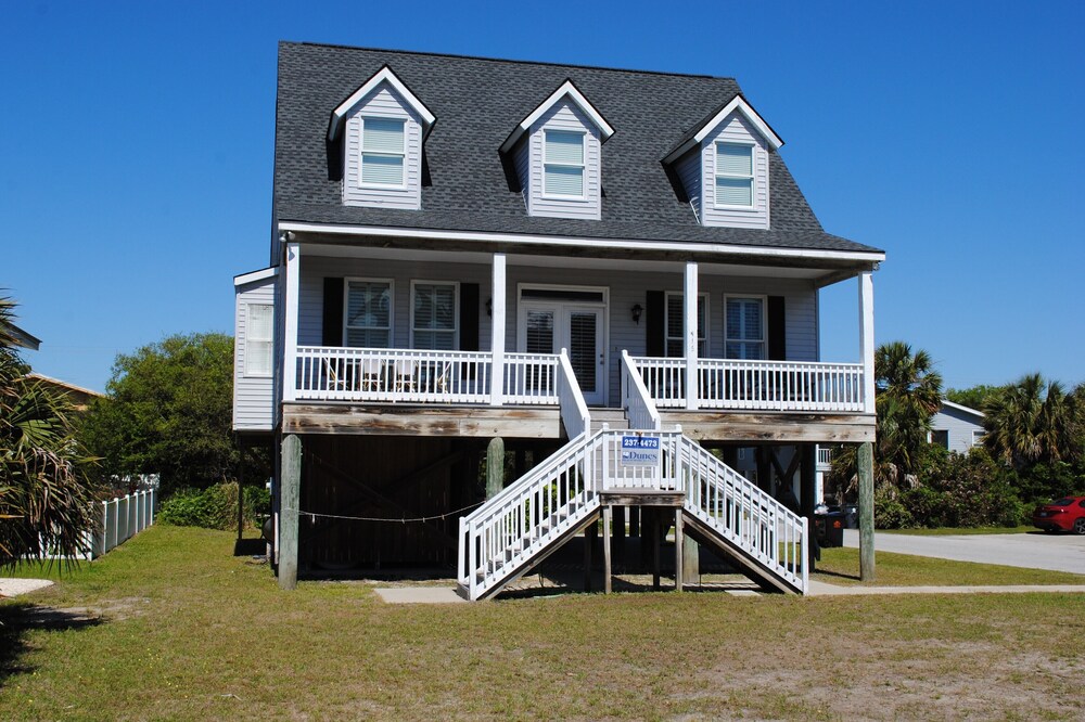 Second row beach home with 2 porches and deck located at South Litchfield in Pawleys Island.