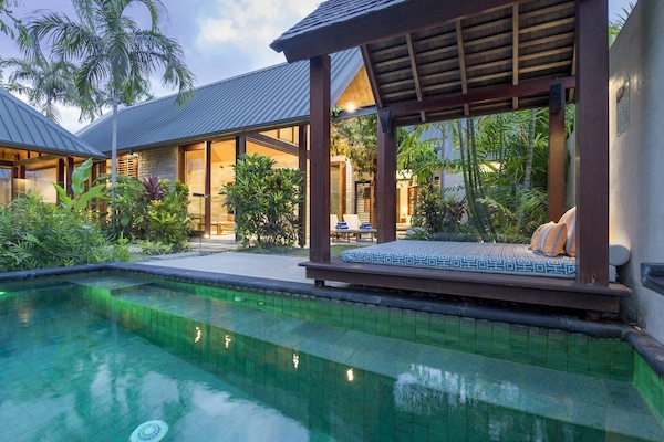 Outside day bed pool