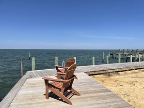 Property grounds - Sea Biscuit:  Pet friendly, rustic soundfront cottage, great sunsets. (Ocracoke)