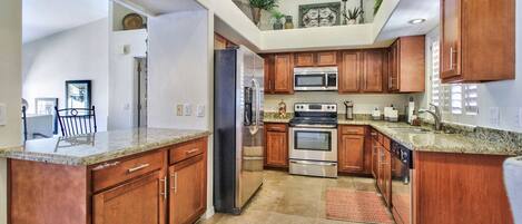 Microwave, oven, stovetop, dishwasher