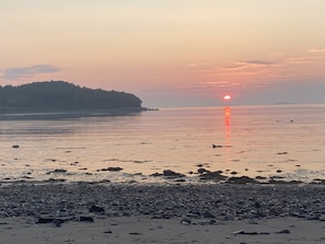 Rannalla, aurinkotuoleja