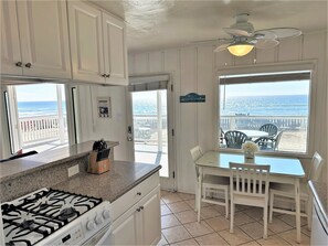 Fridge, microwave, dishwasher