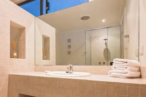 Shower, hair dryer