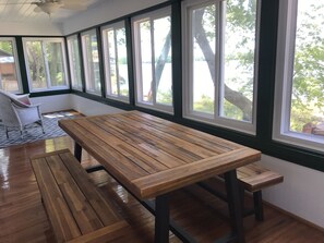 Dining - Beautiful Views @ 4-Season Lake House, Private Sandy Beach (Fryeburg)