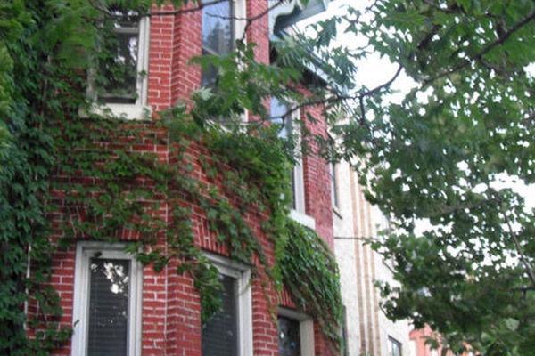 Ivy is gone now but this is what the front of the house looks like.