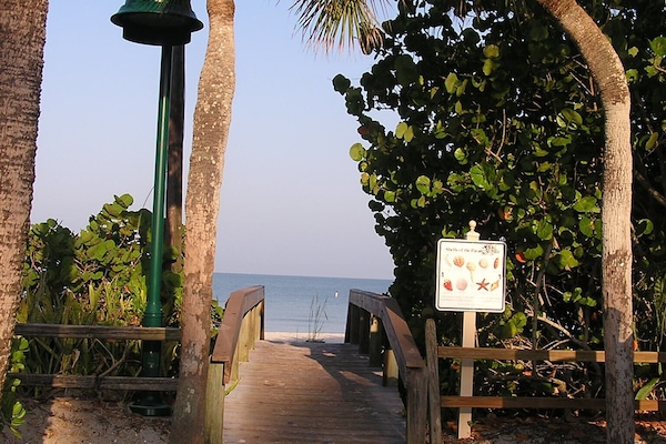 Steps to the White, Sandy Beach