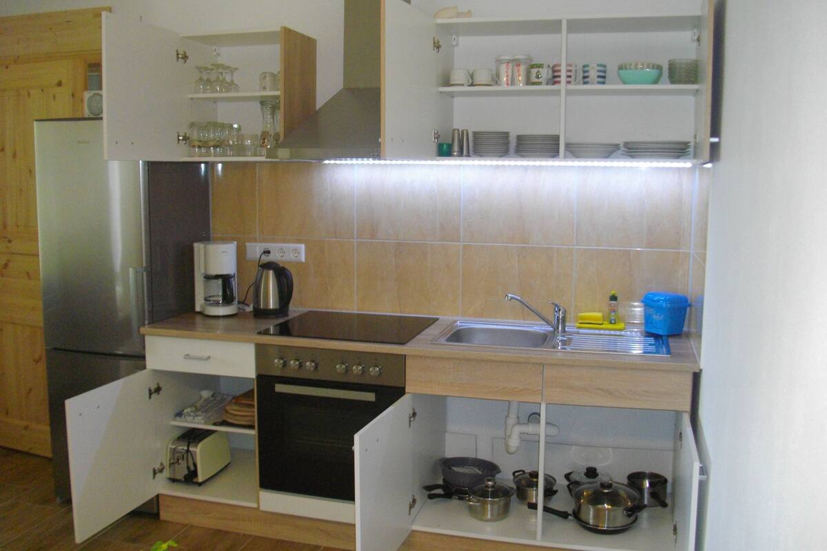 family apartment (i) | private kitchen | fridge, stovetop, coffee/tea maker, electric kettle