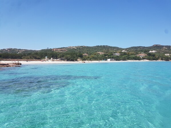 Plage, chaises longues