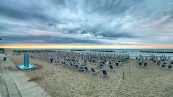 Beach nearby, beach umbrellas
