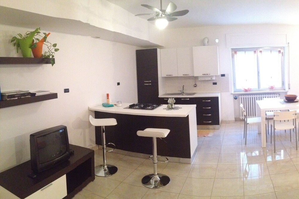 In villa, comfortable apartment with garden