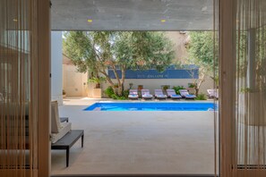 A heated pool