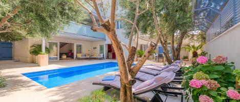 A heated pool