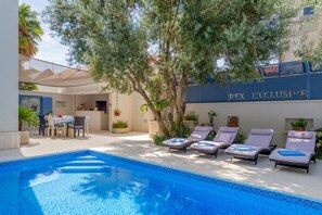 A heated pool