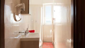 Hair dryer, towels