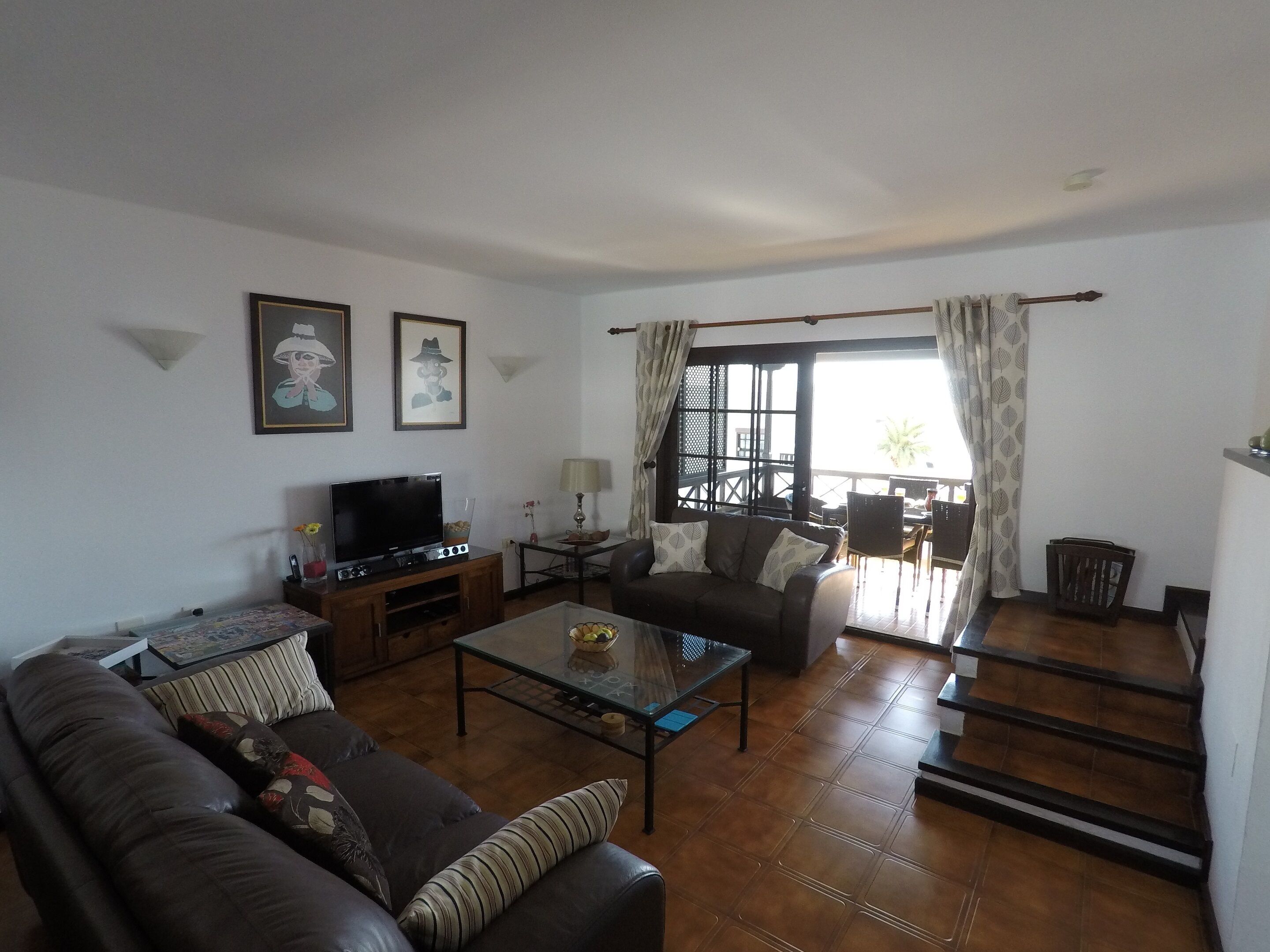 Smart TV, DVD player, books, music library