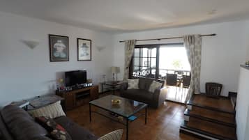 Smart TV, DVD player, books, music library