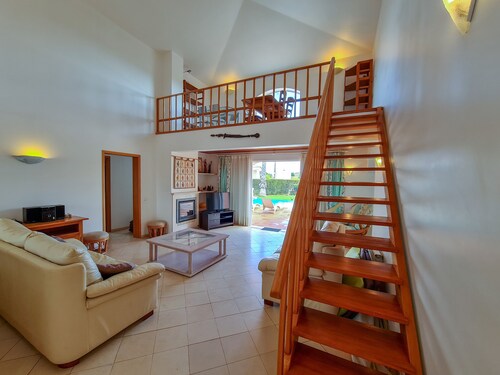 Villa by the sea with private pool & children's playground, 2 km from the beach