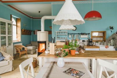 Old water tavern vacation home with summer pool, sauna and hot tub