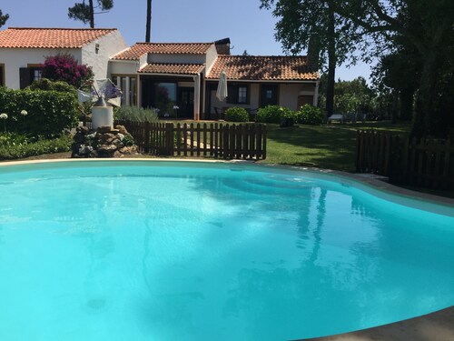 Rustic house with garden and private pool in very quiet area