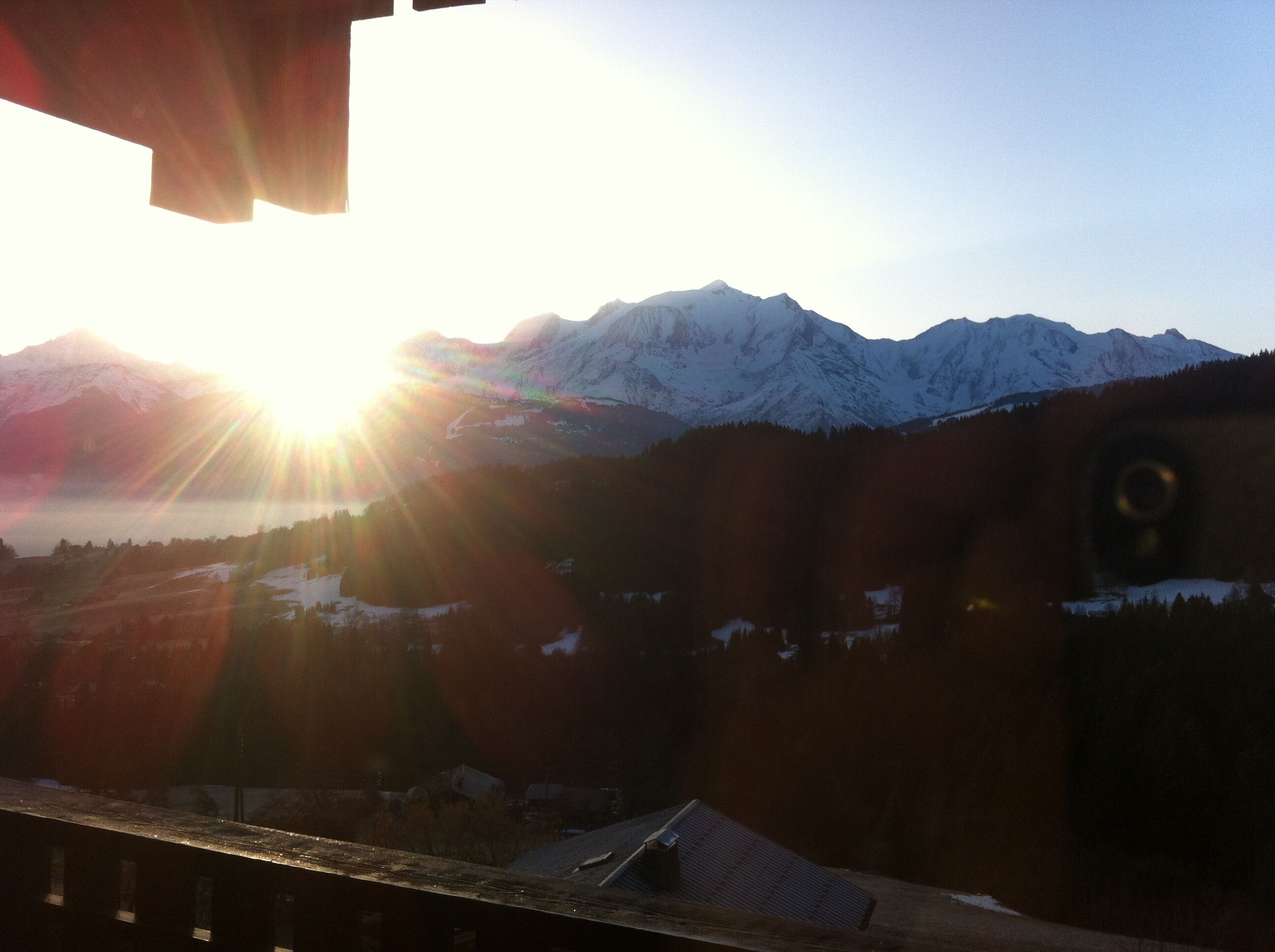 Studio 4 people - superb view of Mont Blanc