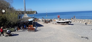 Beach nearby, sun-loungers