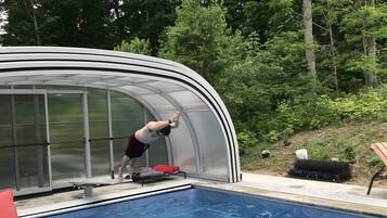 A heated pool