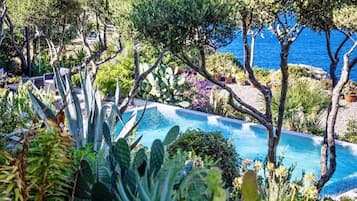 Outdoor pool, a heated pool