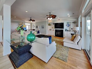 TV, DVD player - Big Kahuna | Ocean Front, Pool, Elevator, Decks + Beach Access (Kure Beach)