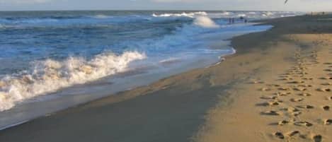 Playa en los alrededores, camastros y toallas de playa