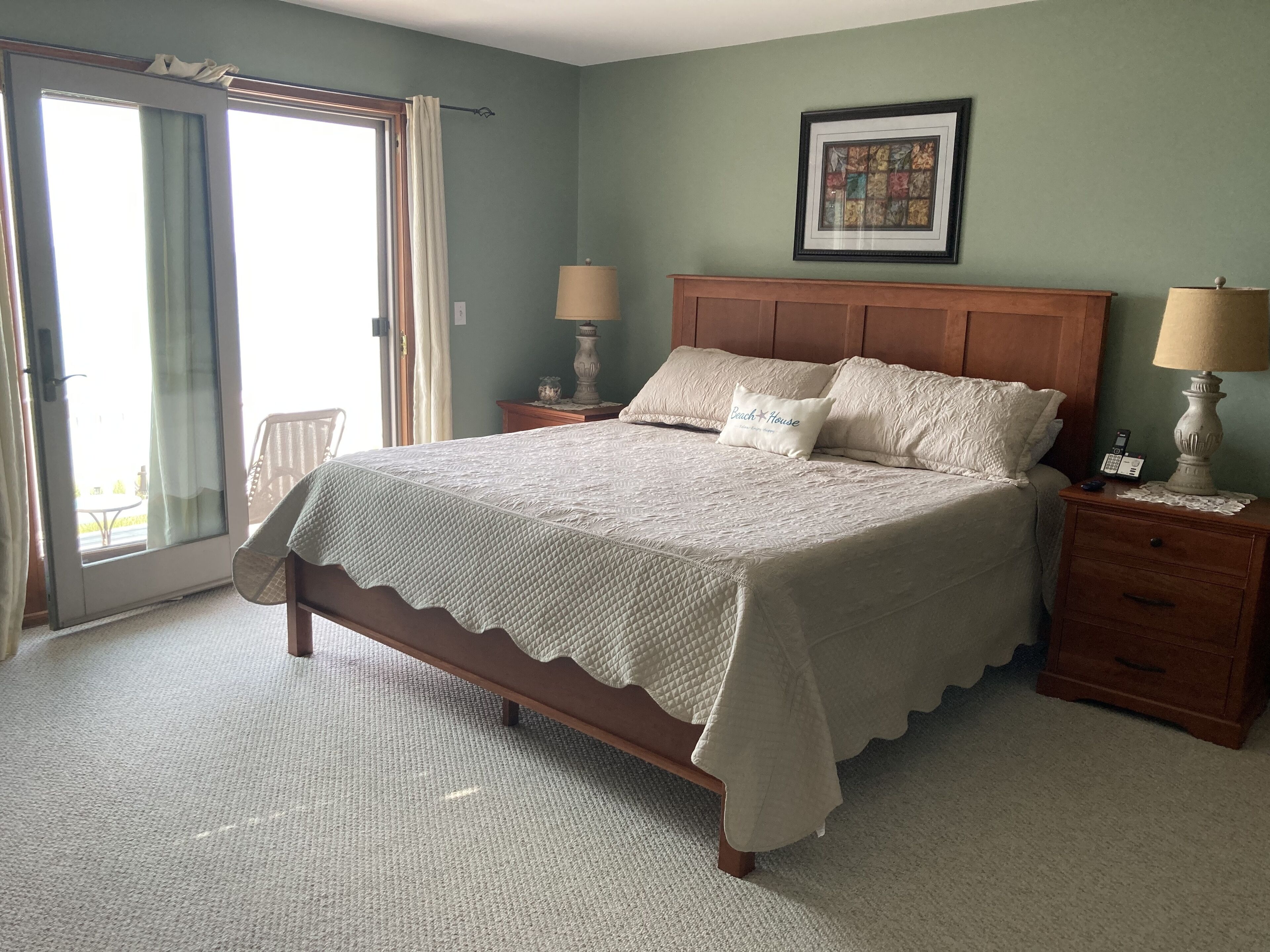 Lake Mich. Beachfront 4 bedroom Home with Fantastic Views and private beach   