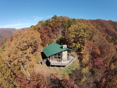 Enjoy Beautiful Views of  Cold Mountain from a huge deck at 3600' at "Old Sarum"