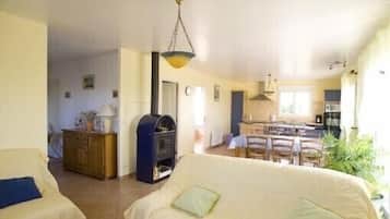 TV, fireplace, DVD player