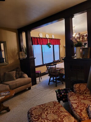 TV, DVD player, books