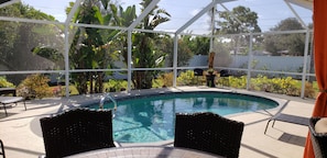 A heated pool