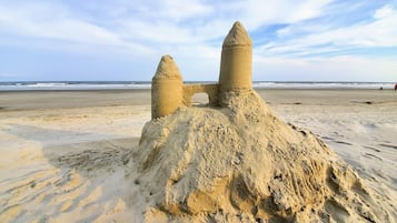 在海滩
