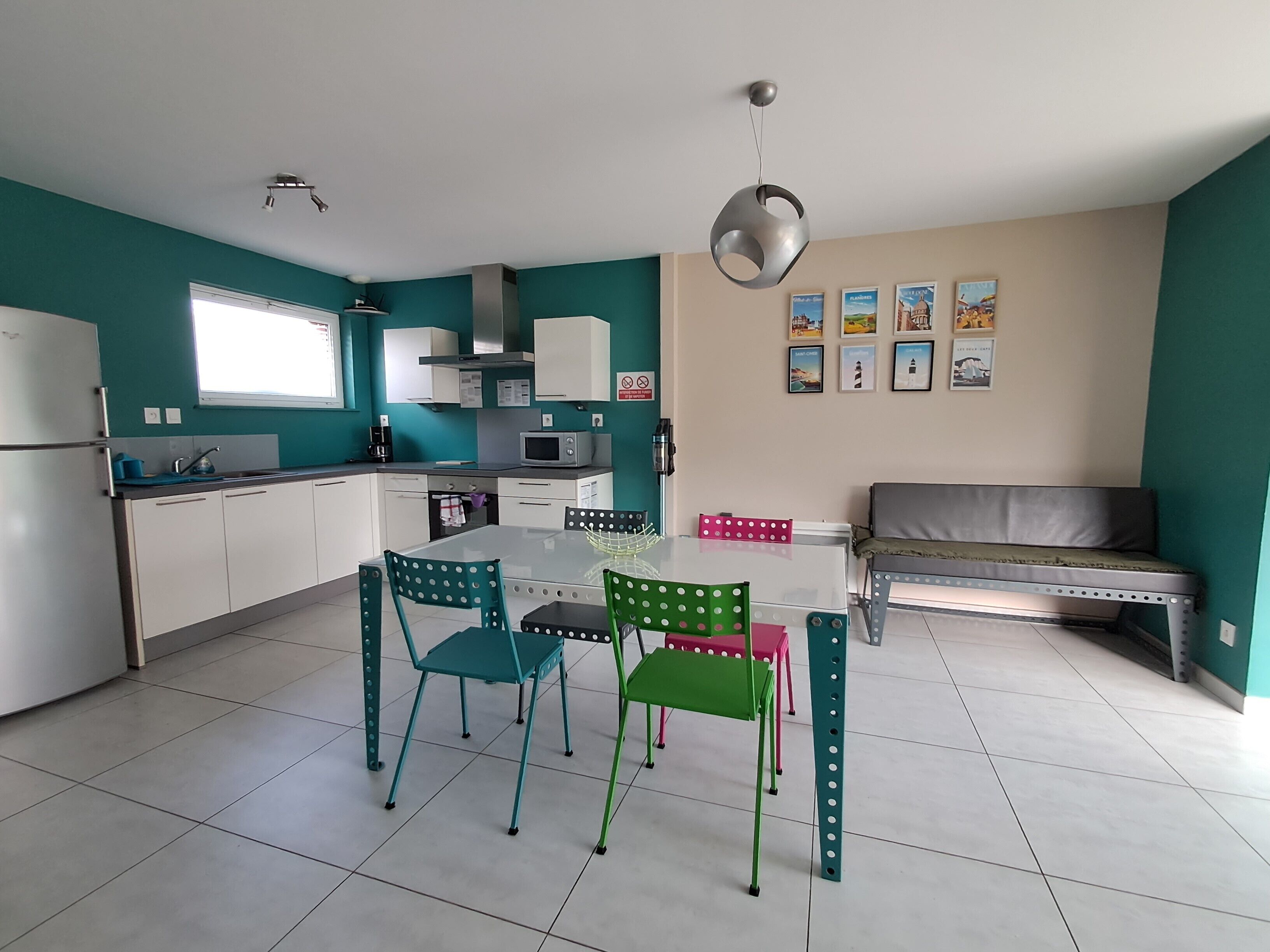 Cuisine et séjour ouverts sur salon