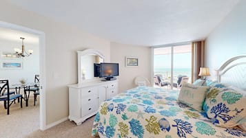 2 bedrooms, desk, iron/ironing board, travel crib