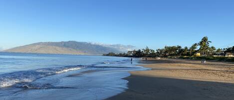 Playa en los alrededores, camastros y toallas de playa