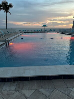 Outdoor pool, a heated pool