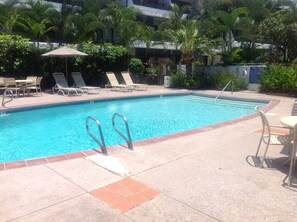 Piscine extérieure, piscine chauffée