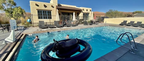 A heated pool