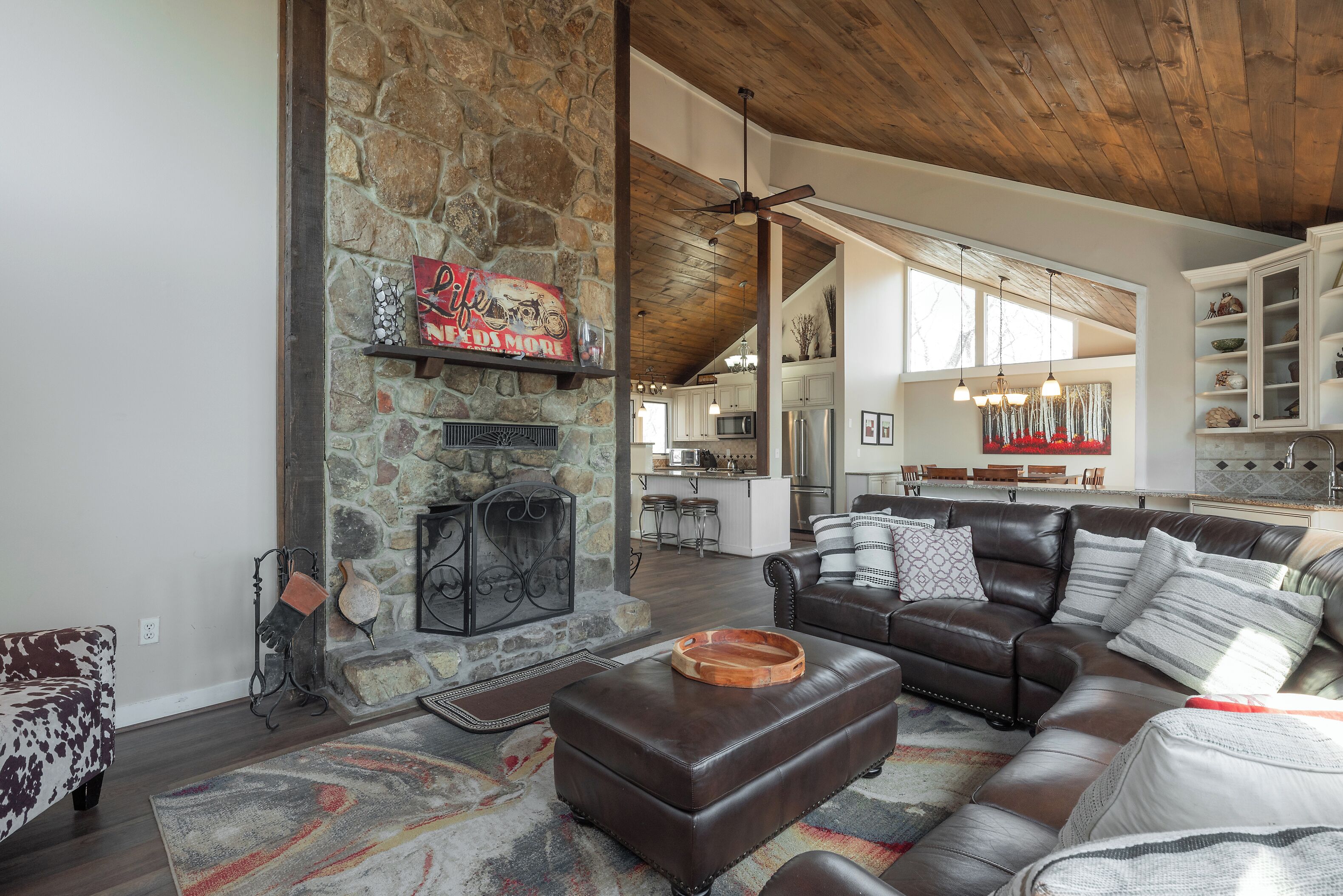 TV connectée, cheminée, jeux vidéo, lecteur de DVD