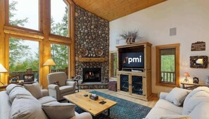 TV, fireplace, DVD player, offices