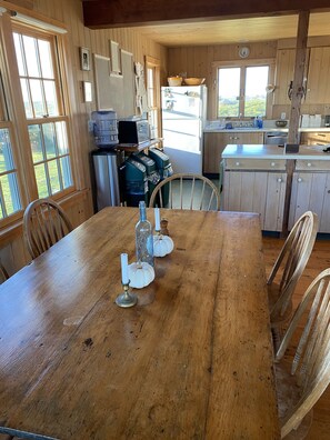 Dining - Lovely Oceanfront Cottage Plus 1BR Cabin on Beautiful, Pristine Beach (Nantucket)