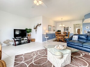 TV, DVD player, stereo - 🌊Oceanwalk Condo | Breathtaking Views | Steps to Beach OW1-407🌴 (New Smyrna Beach)