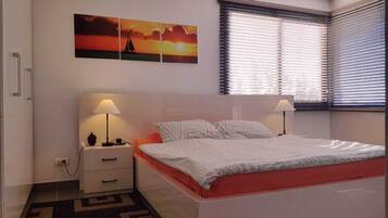 1 bedroom, iron/ironing board, travel crib, free WiFi