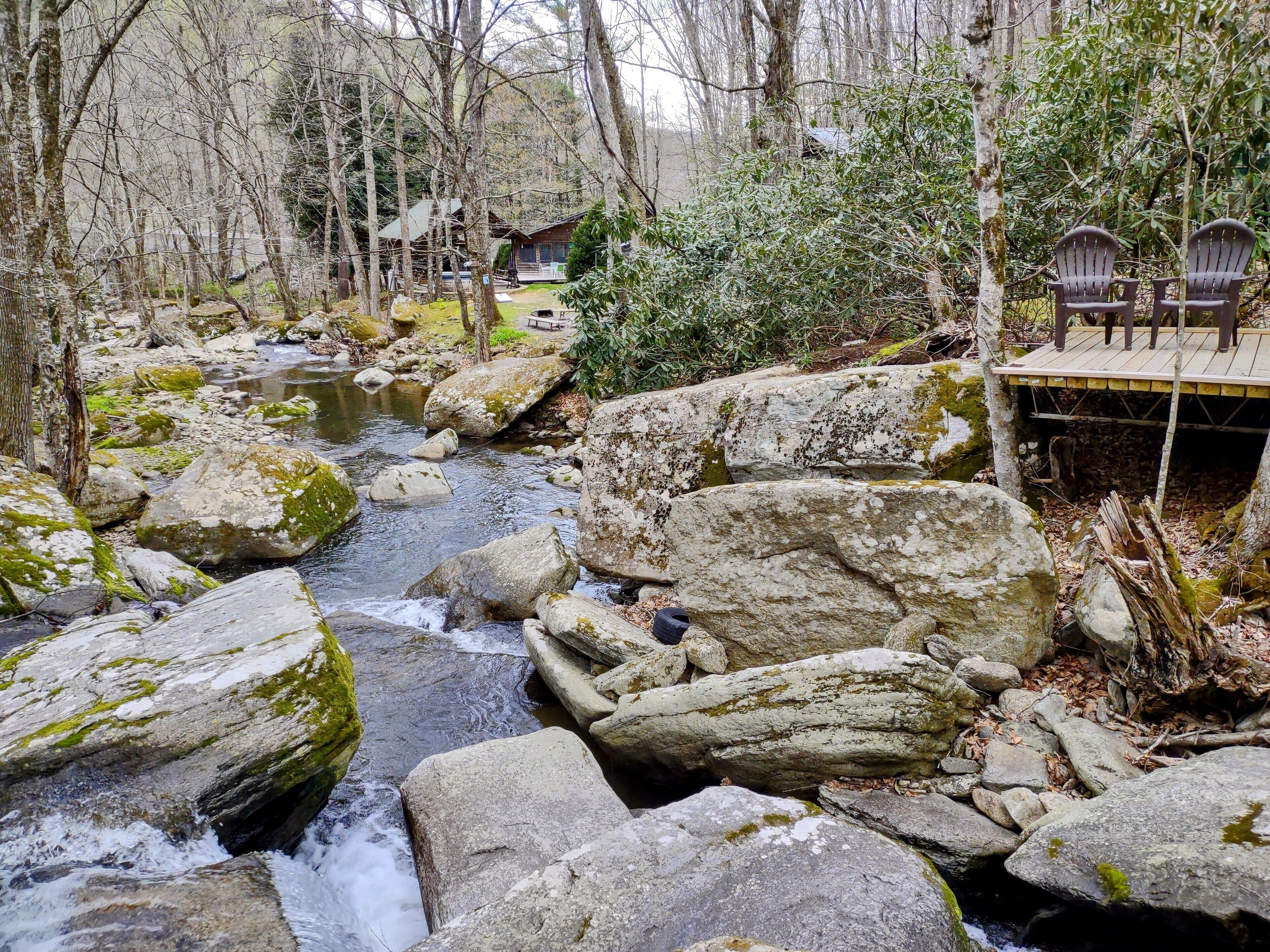 Waterfalls & Trout Fishing 50 Feet from Your Secluded Cabin