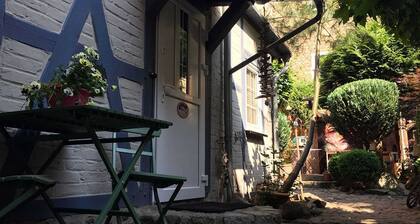 Kleinstes Ferienhaus Stralsunds mit Hochbett und Gartenblick - Gohr-